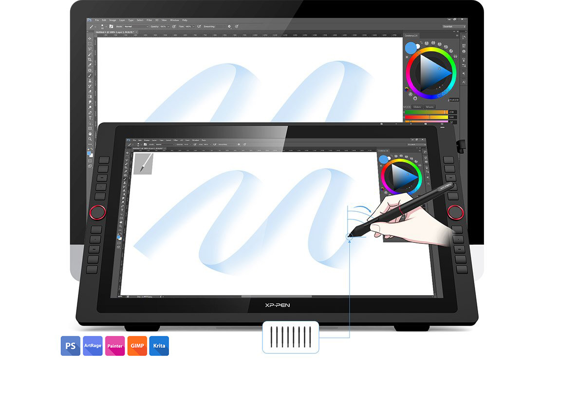 PA2 battery-free Stylus supports up to 60 degrees of tilt function