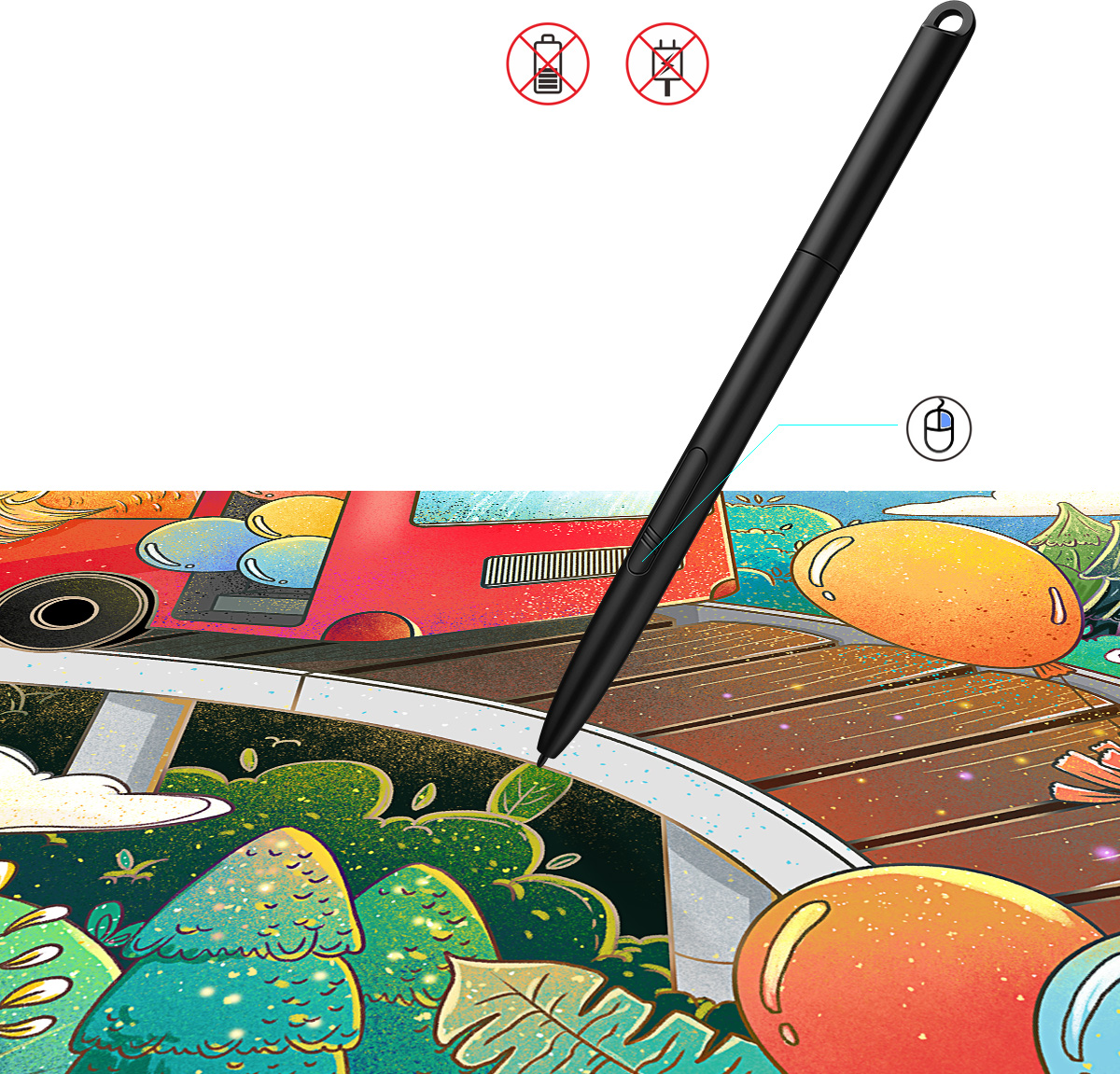Battery-Free Stylus Pen PH3 does not require charging