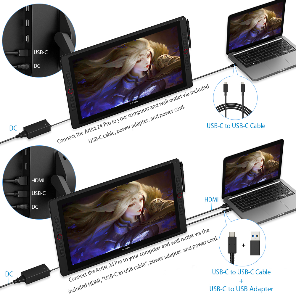Artist 24 Pro biggest drawing tablet with screen 24inch | XP-Pen 