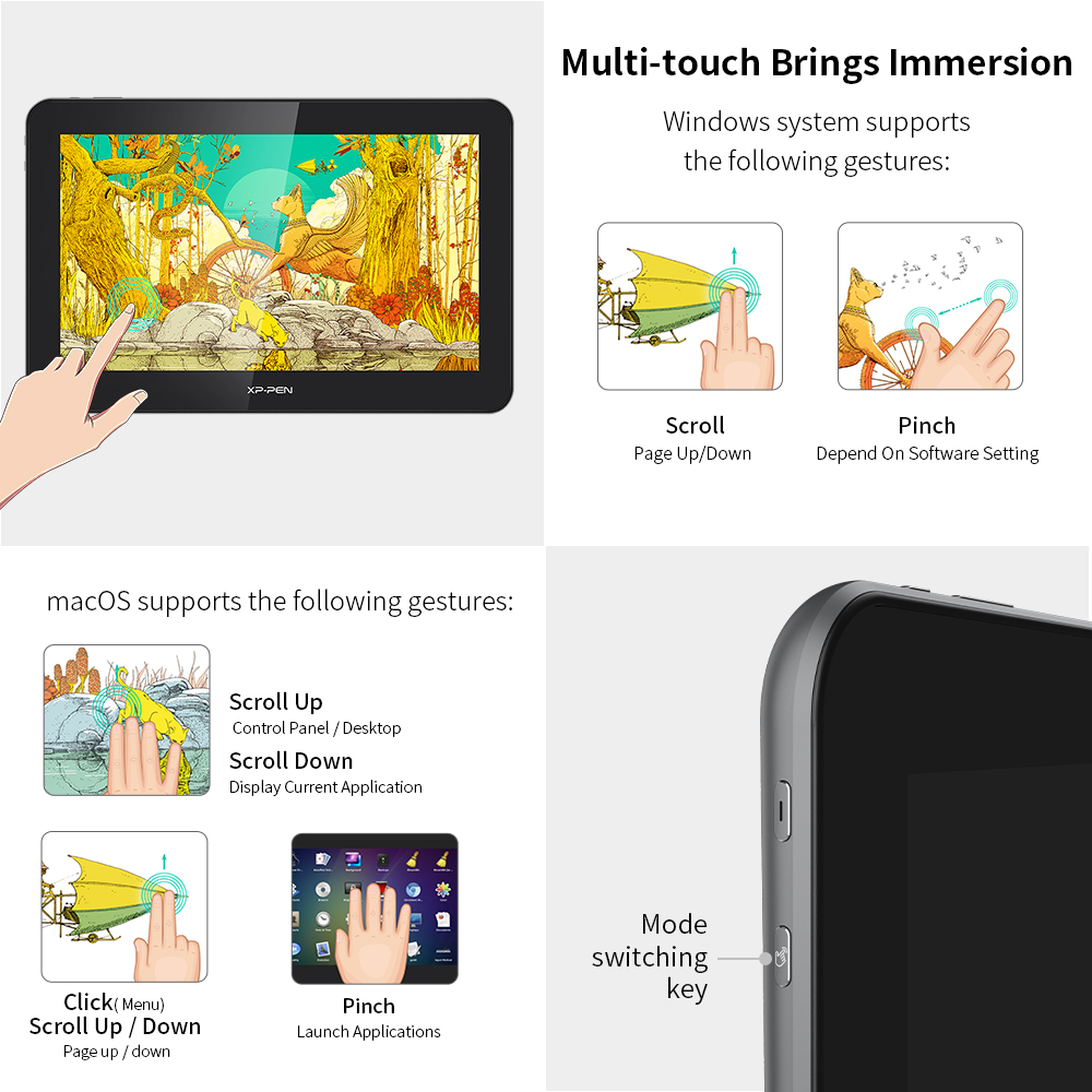 Artist Pro 16TP best touch screen drawing tablet XPPen UK official store