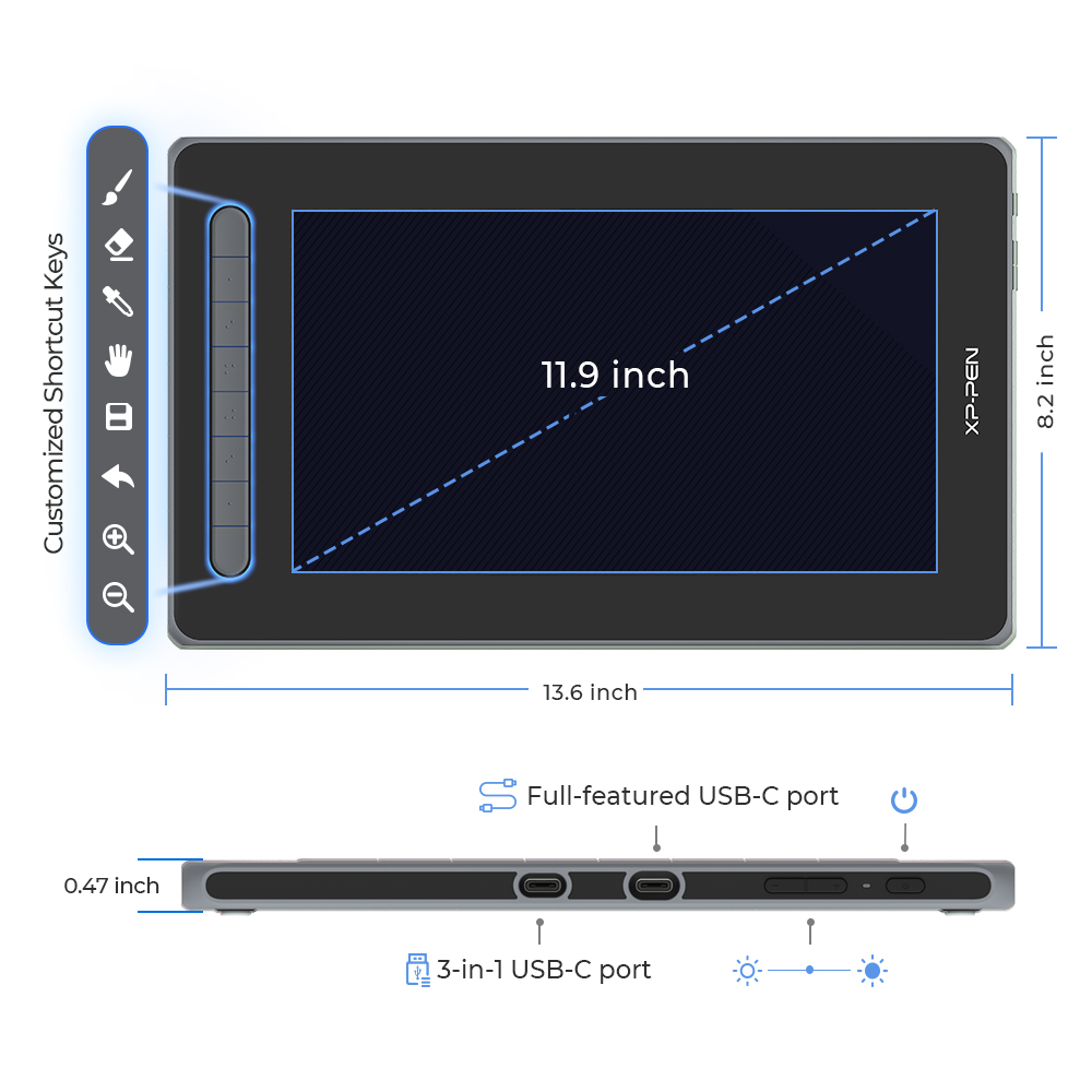 Artist 12 (2nd Gen) digital display drawing tablet XPPen UK official
